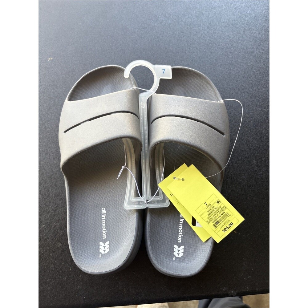 Men's Archie Recovery Slide - All In Motion™ Gray 7: Slip-On Sandals, NWT